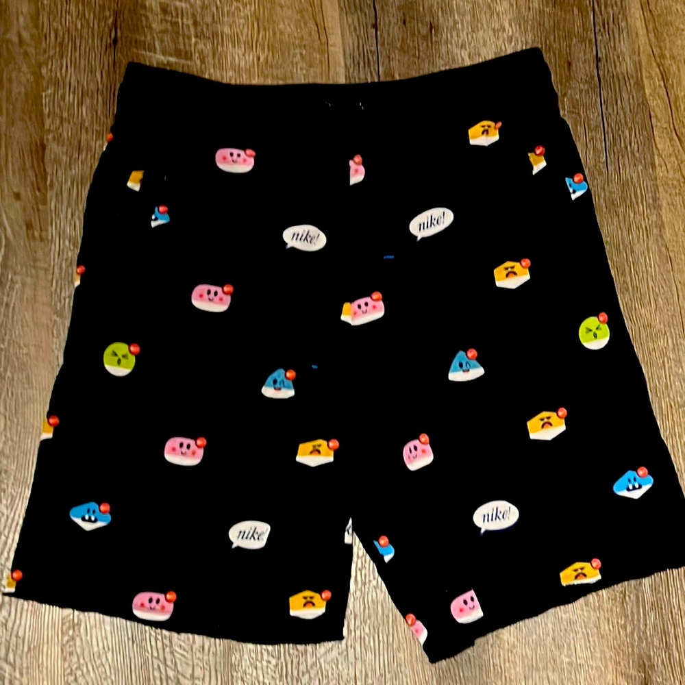 Nike logo shorts with Nike emoji